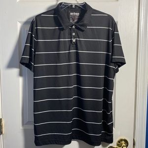 Urban Pipeline Men’s Polyester Striped Black and White Polo Shirt XL